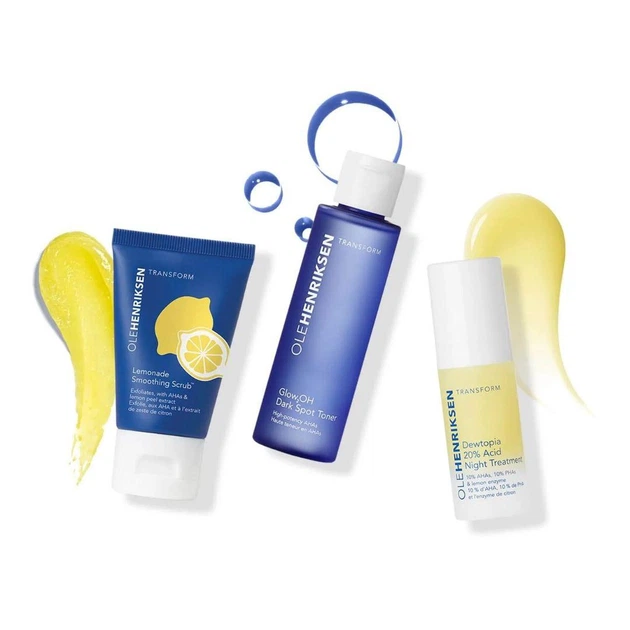 Набор косметики для осветления кожи Ole Henriksen Acids Done Bright 30 г + 65 мл + 15 мл - Фото 1 Набор косметики для осветления кожи Ole Henriksen Acids Done Bright 30 г + 65 мл + 15 мл - изображение 1