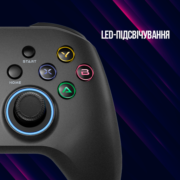 Беспроводной геймпад Lorgar TRIX-510 PC iOS13 Android PS3 Bluetooth Black (LRG-GP510) - Фото 5 Беспроводной геймпад Lorgar TRIX-510 PC iOS13 Android PS3 Bluetooth Black (LRG-GP510) - изображение 5