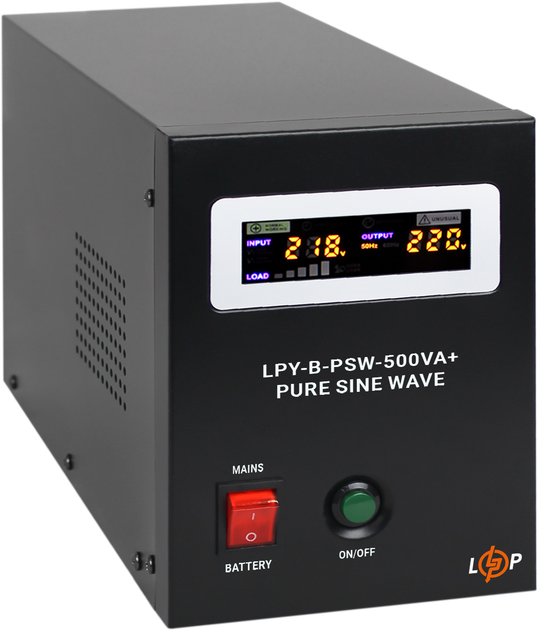 ИБП LogicPower LPY-B-PSW-500VA+ (350Вт) 5A/10A с правильной синусоидой 12V (LP4149) - изображение 2