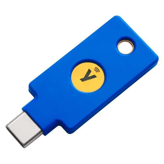 Апаратний ключ безпеки Yubico, FIDO U2F Security Key C NFC – фото ...