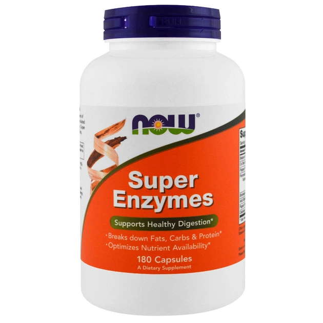 Натуральные ферменты для пищеварения (Super Enzymes) 90 капсул NOW02963 - изображение 2