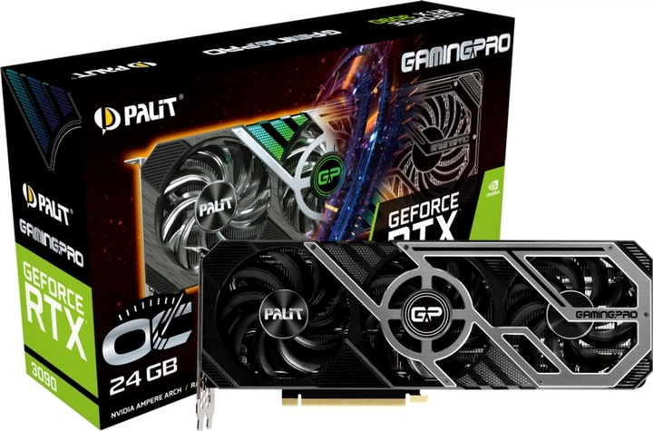 GamingPro GeForce RTX 3090 グラフィックボード Видеокарта Palit PCI-Ex GeForce RTX 3090 GamingPro OC 24GB GDDR6X