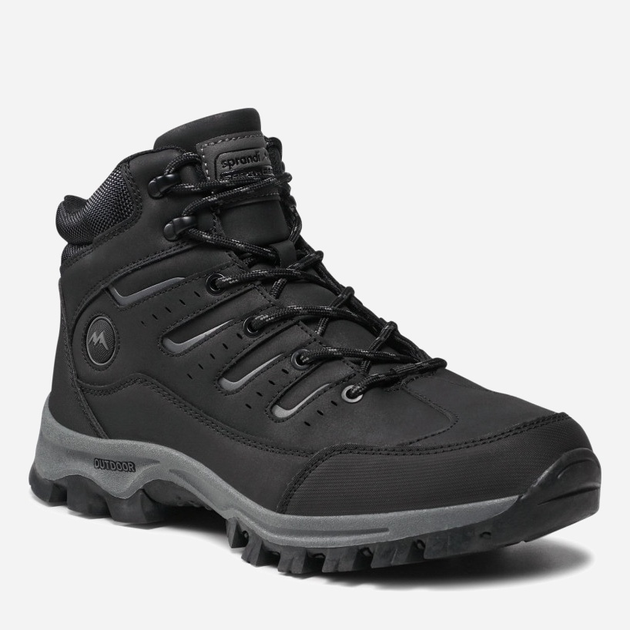 Letnie buty trekkingowe męskie wysokie Sprandi MP07-91327-01 44 28 cm Czarne (5904248858322) - obraz 2