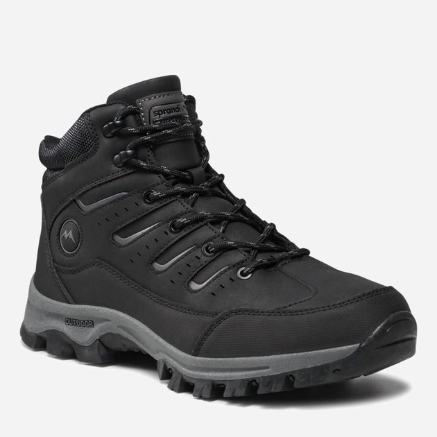 Letnie buty trekkingowe męskie wysokie Sprandi MP07-91327-01 45 29 cm Czarne (5904248858339) - obraz 2