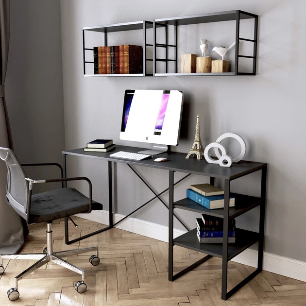 Стол письменный Asсet 1400x500x730 графит (GAAS11070000030) – фото ...