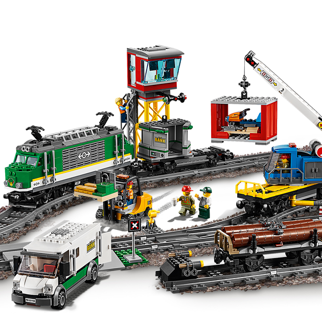 Zestaw klocków LEGO City Pociąg towarowy 1226 elementów (60198) - obraz 9