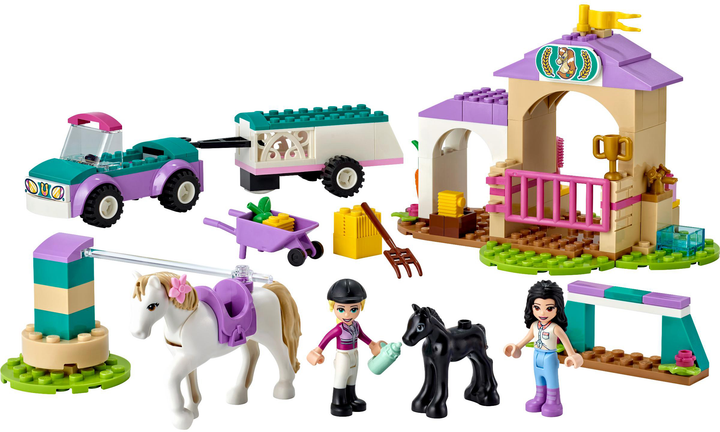 Zestaw klocków LEGO Friends Szkółka jeździecka i przyczepa dla konia 148 elementów (41441) - obraz 2