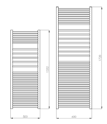 Рушникосушка Acova Angora 1332x500 Хром - зображення 2