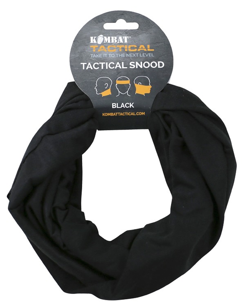 Баф тактичний військовий ЗСУ KOMBAT UK Tactical Snood чорний (SK-kb-ts-blk) - зображення 1