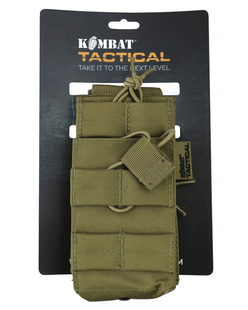 Підсумок тактичний під магазини АК KOMBAT UK Single DUO Mag Pouch койот (SK-kb-sdmp-coy) - зображення 1