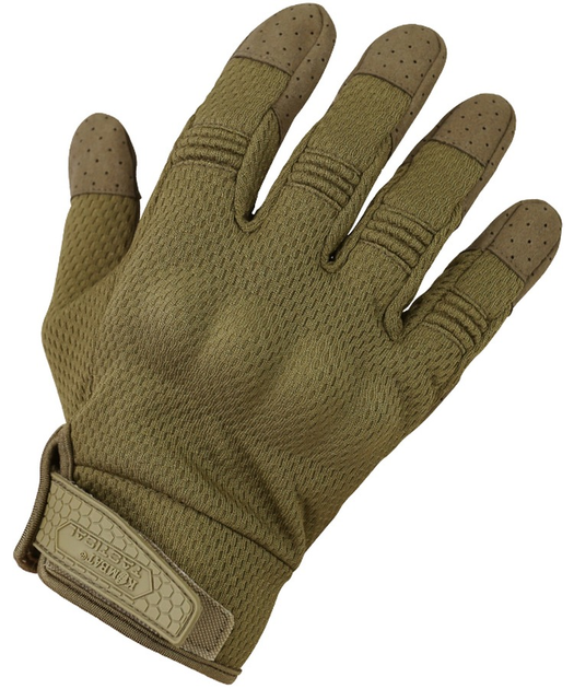 Тактические перчатки KOMBAT UK защитные перчатки L койот (SK-kb-rtg-coy-l) - изображение 1