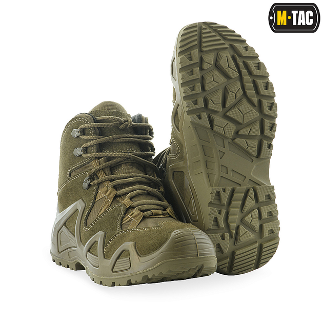Ботинки тактические M-Tac замшевые обуви для военнослужащих Alligator 43 оливковый (SK-30801001-43) - изображение 1