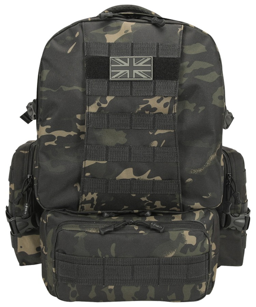 Рюкзак тактичний армійський військовий KOMBAT UK Expedition Pack мультікам чорний 50л (SK-kb-ep50-btpbl) - зображення 2
