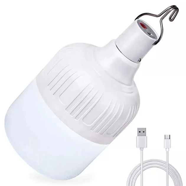 Лампа-ліхтар для кемпінгу акумуляторна LED Lamp 1200mAh автономна світлодіодна з трьома режимами роботи та гаком XO YH04 White - зображення 12