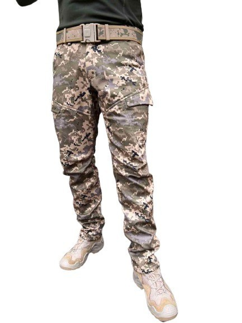 Тёплые военные штаны, пиксель Softshell (софтшел), розмір 58 - изображение 1