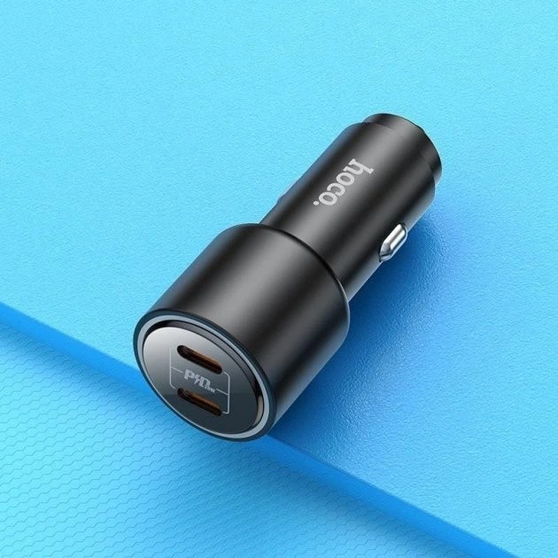 Автомобільний зарядний пристрій HOCO NZ3 Clear Way PD 40W (2 Type-C) (black) - Фото 6 Автомобільний зарядний пристрій HOCO NZ3 Clear Way PD 40W (2 Type-C) (black) - зображення 6