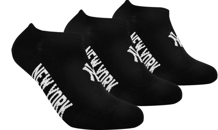 Шкарпетки New York Yankees Sneaker 3-pack 39-42 black 15100004-1002 - Фото 1 Шкарпетки New York Yankees Sneaker 3-pack 39-42 black 15100004-1002 - зображення 1