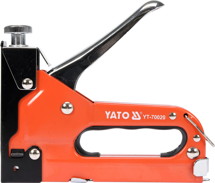 Степлер YATO з регулятором для скоб 53 4-14 мм S 10-12 мм J 10-14 мм (YT-70020) - зображення 1