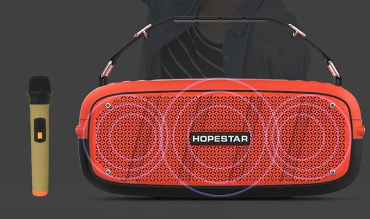 Колонка Bluetooth HOPESTAR A20 PRO + микрофон Красный – фото, отзывы ...