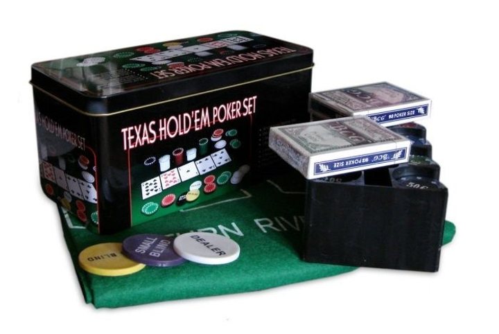 Ігровий набір Покер на 200 фішок з номіналом у металевій коробці Poker ...