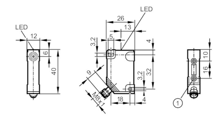 Індуктивні датчики, Sn=2mm, PNP/NO, роз'єм M8, IN5230/ IN-3002-BPKG/AS-610-T Ifm electronic - зображення 2