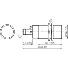 Индуктивный датчик M30, PNP/NO, Sn=10mm, разъем M12, IM30-10BPS-ZC1/6020278 SICK - изображение 2