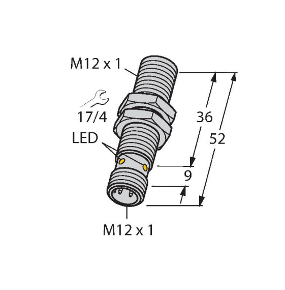 Индуктивные датчики приближения M12, PNP/NO+NC, Sn=4mm, 10…30 VDC, коннектор M12, BI4-M12-VP6X-H1141 Turck - Фото 2 Индуктивные датчики приближения M12, PNP/NO+NC, Sn=4mm, 10…30 VDC, коннектор M12, BI4-M12-VP6X-H1141 Turck - изображение 2