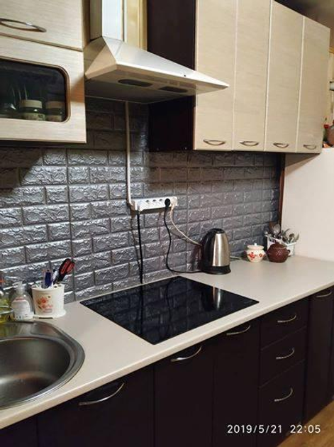 Самоклеющаяся 3D панель Sticker Wall под кирпич Серебро 700х770х3мм - изображение 7