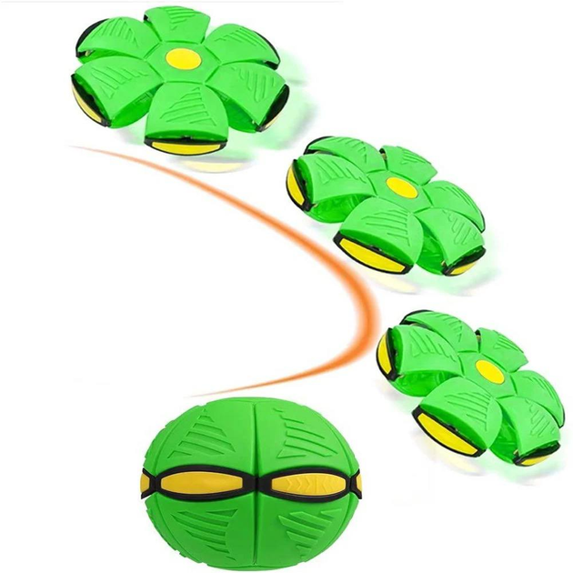 Фріз М'яч трансформер 2 в1 Flat Ball Disk M12081 Зелений - зображення 3