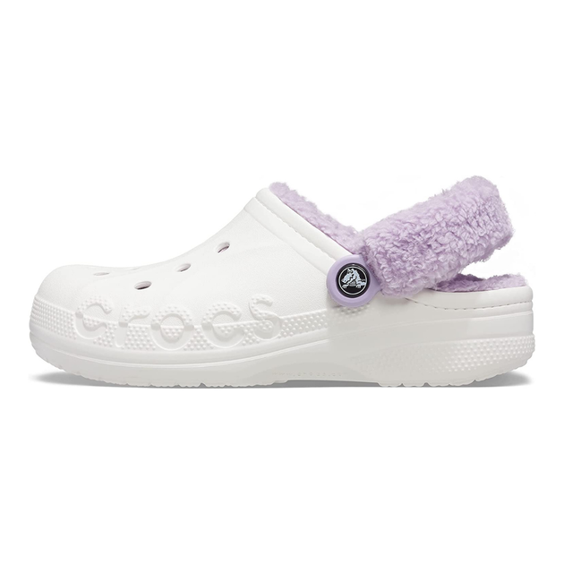 Зимові утеплені крокси Crocs Baya Lined Fuzz-Strap Clogs 40-41 р 25.8-26.7 см Білі 206633 M8/W10 White - зображення 3