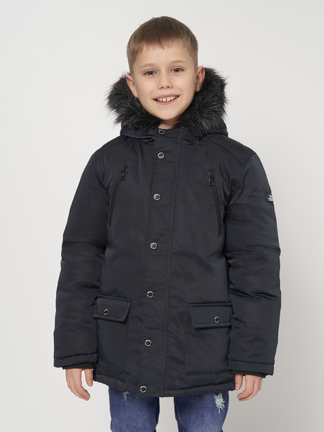 Акція на Дитяча зимова куртка для хлопчика Minoti 11COAT 20 37383TEN 128-134 см Темно-синя від Rozetka