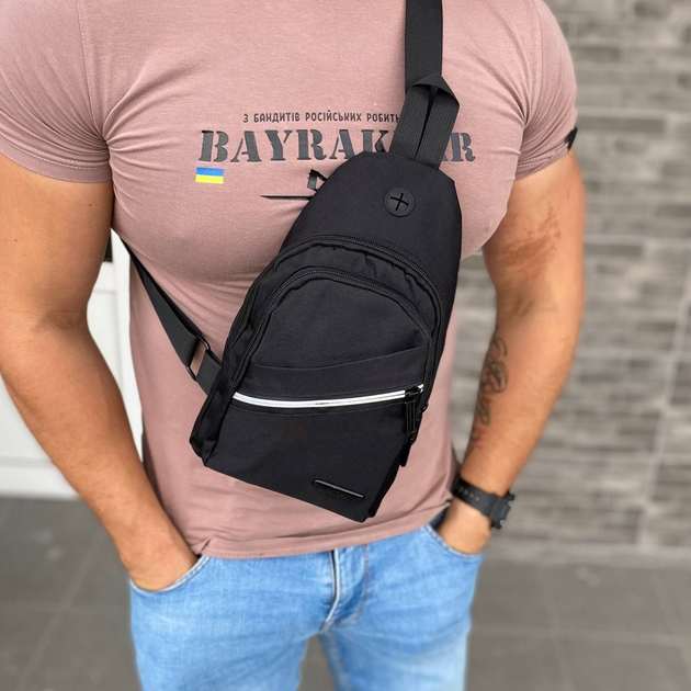 Мужская нагрудная сумка слинг Street Vlax Black 3.0 от продавца: ManWay ...