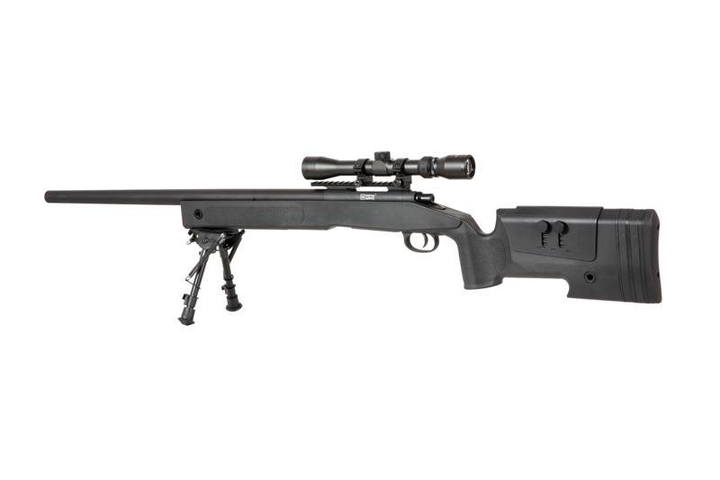 Снайперська гвинтівка Specna Arms M62 SA-S02 Core With Scope and Bipod Black - зображення 2