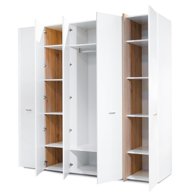 Шкаф гардероб 5-дверный Сиерра Embawood белый – фото, отзывы ...