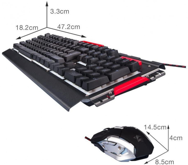 Комплект клавиатура игровая LED и мышь ABX K33 6946 - изображение 7