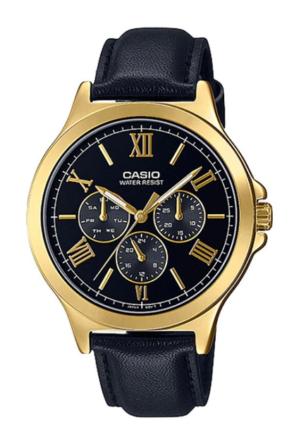 Наручные часы Casio MTP-V300GL-1AUDF Золото\Черный Натуральная кожа - изображение 2