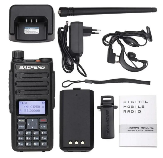Рація цифрова DMR Baofeng DM-1801 UV, дальність 13км, батарея 2200мАh, 5W - Фото 3 Рація цифрова DMR Baofeng DM-1801 UV, дальність 13км, батарея 2200мАh, 5W - зображення 3