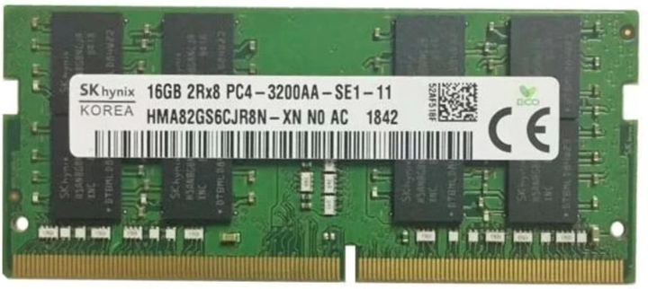 Пам'ять Hynix 16 GB SO-DIMM DDR4 3200 MHz (HMA82GS6CJR8N-XN) - изображение 2