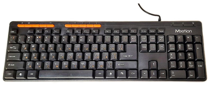 Клавіатура дротова Meetion USB Multimedia Keyboard K600M для ПК