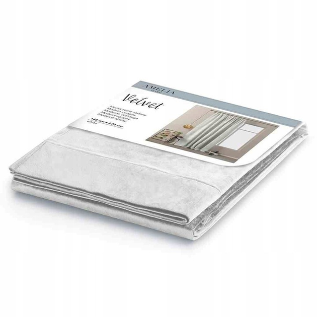 Штора блек-аут AmeliaHome Velvet 140 х 270 см (4251758670199) білий - зображення 3