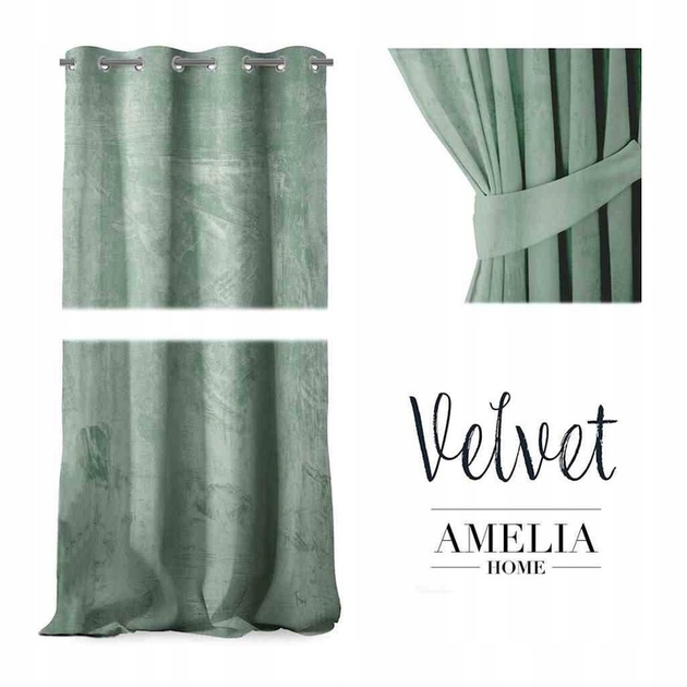 Штора блек-аут на люверсах AmeliaHome Velvet 140 х 270 см (69773) - зображення 5