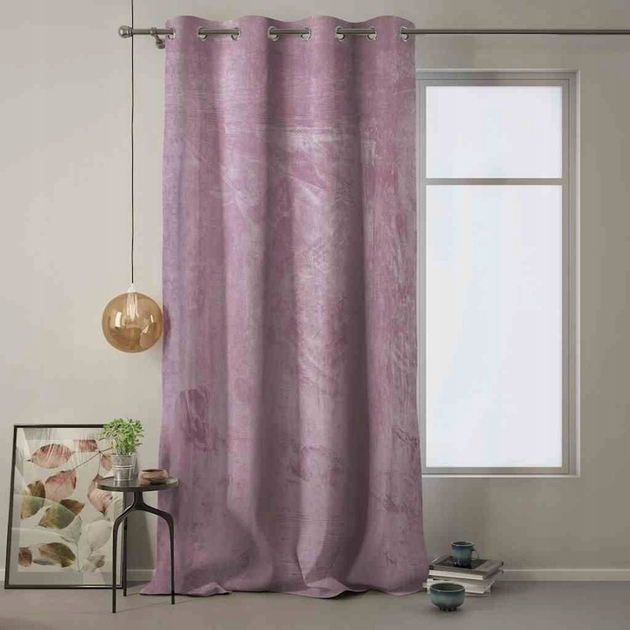 Штора блек-аут на люверсах AmeliaHome Velvet 140 х 270 см (13050716260) бузковий оксамит - изображение 2