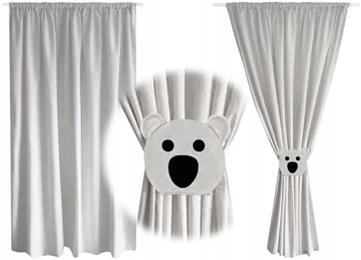 Штори для дитячої кімнати Eseli Gray Koala 145 х 160 см (12575503461) сірий, 2шт - изображение 3