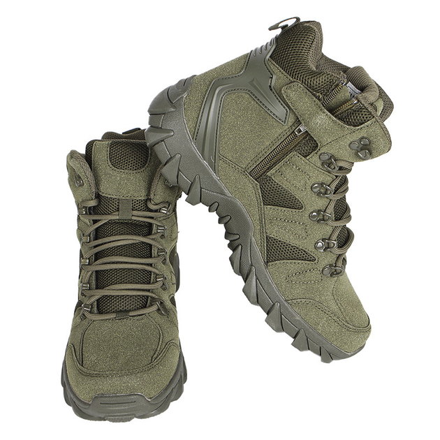 Ботинки тактические Lesko GZ702 Green р.41 военная обувь на шнуровке демисезон taktical - изображение 2