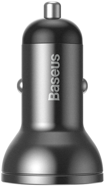 Ładowarka samochodowa Baseus Digital Display Dual USB 4.8A Car Charger 24W szara (CCBX-0G) - obraz 4