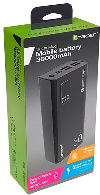 УМБ Tracer Modi 30000 mAh Black (TRABAT47062) - зображення 5