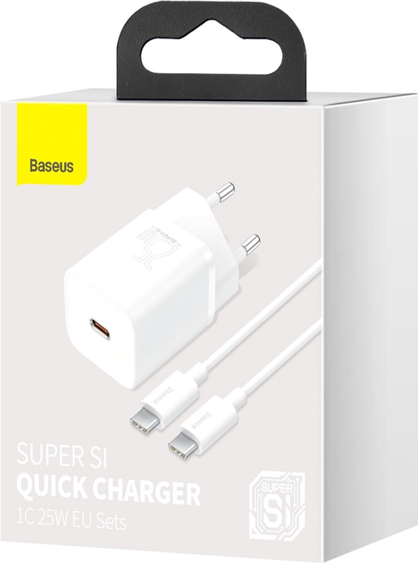 Зарядний пристрій Baseus Super Silicone PD Charger 25 W (1Type-C) + With Cable Type-C to Type-C 3A (1 м) (TZCCSUP-L02) - зображення 8