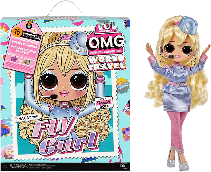 LOL Surprise OMG World Travel Fly Gurl Fashion Doll with 15 Surprises 579168