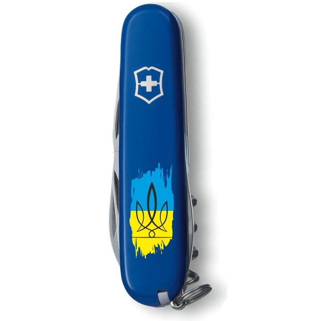 Складной нож Victorinox SPARTAN UKRAINE Трезубец фигурный на фоне флага 1.3603.2_T1026u - изображение 2