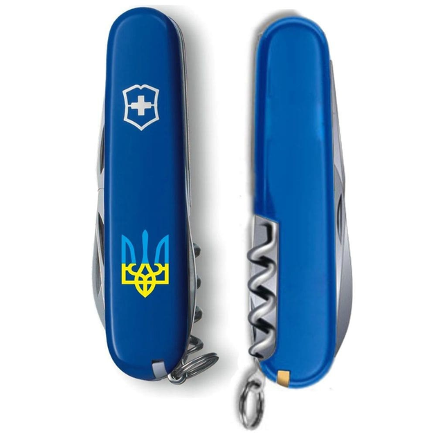 Складаний ніж Victorinox SPARTAN UKRAINE Тризуб синьо-жовт. 1.3603.2_T0016u - зображення 2